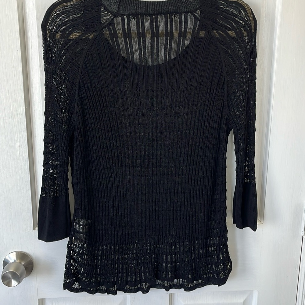 Rachel Roy black thin sweater crew neck size small - Picture 6 of 13